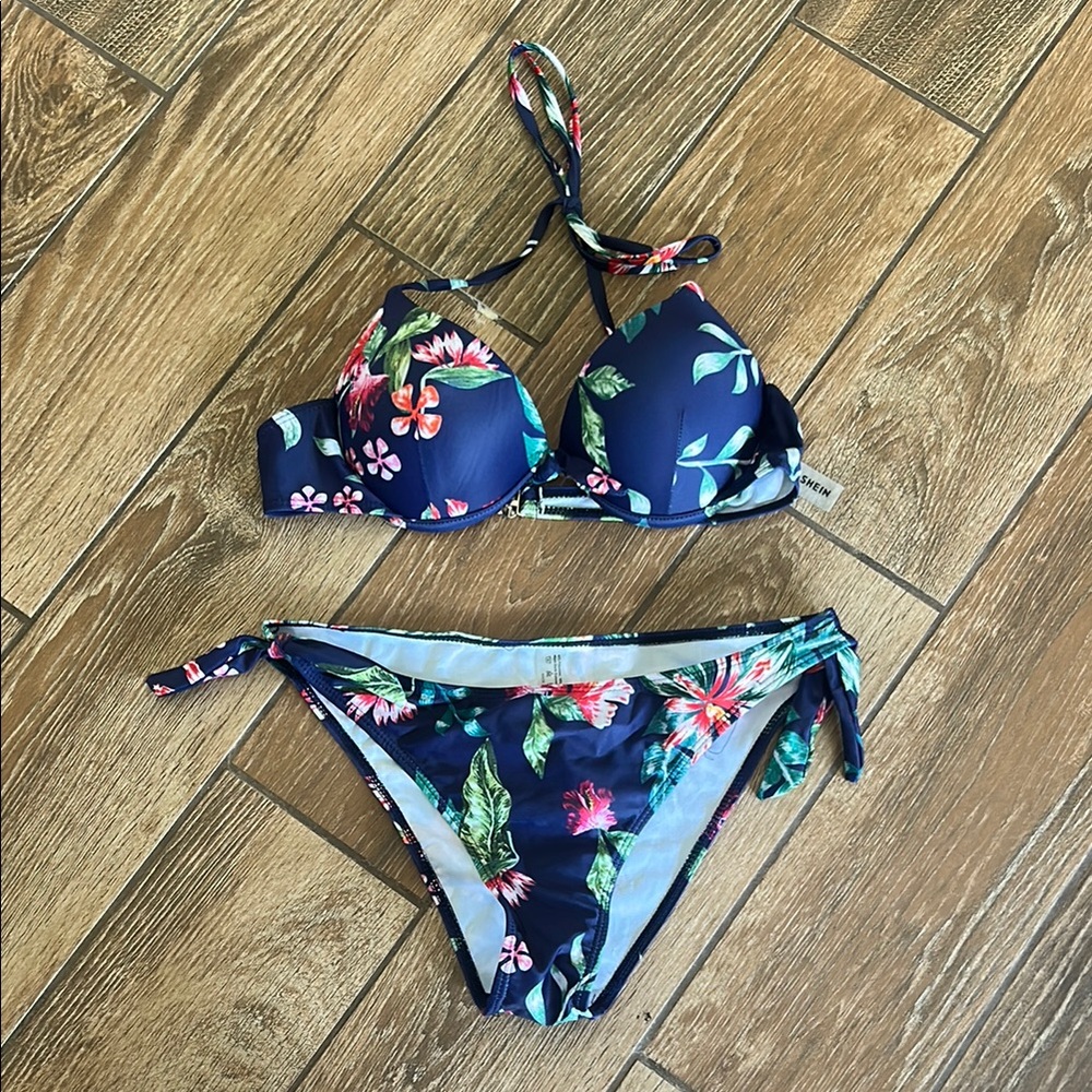 SHEIN Tropical Floral Bikini